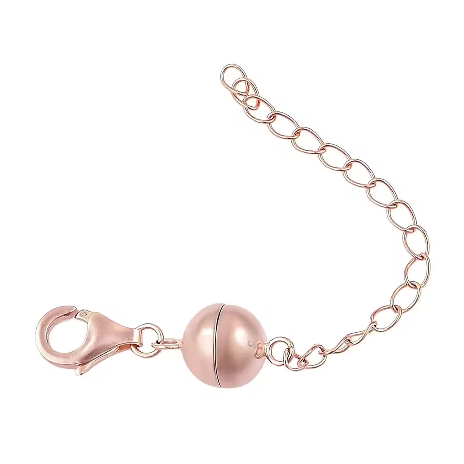 14K Rose Gold Plated 925 Sterling Silver Magnetic Ball Clasp Making Kit Birthday Christmas Gifts - Image 5