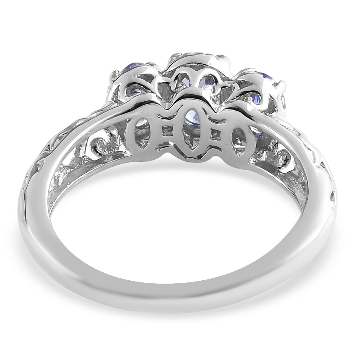 3 Birthstone Rings for Women in 925 Sterling Silver with Platinum Plating - Mothers Daughters Promise Engagement Rings - Gemstones Jewelry for Her Birthday Anniversary Wedding Gifts for Women - Image 7