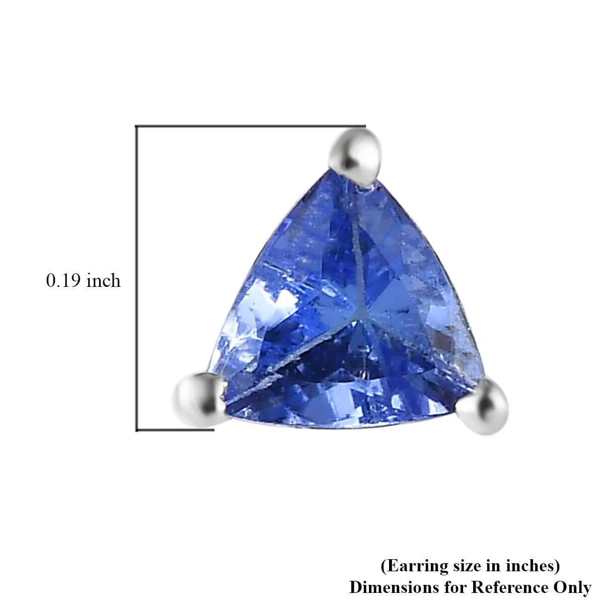 925 Sterling Silver Blue Tanzanite Stud December Birthstone Earrings For Women Platinum Plated Trillion Cut Engagement Ct 1.1 Birthday Christmas Gifts for Women - Image 5