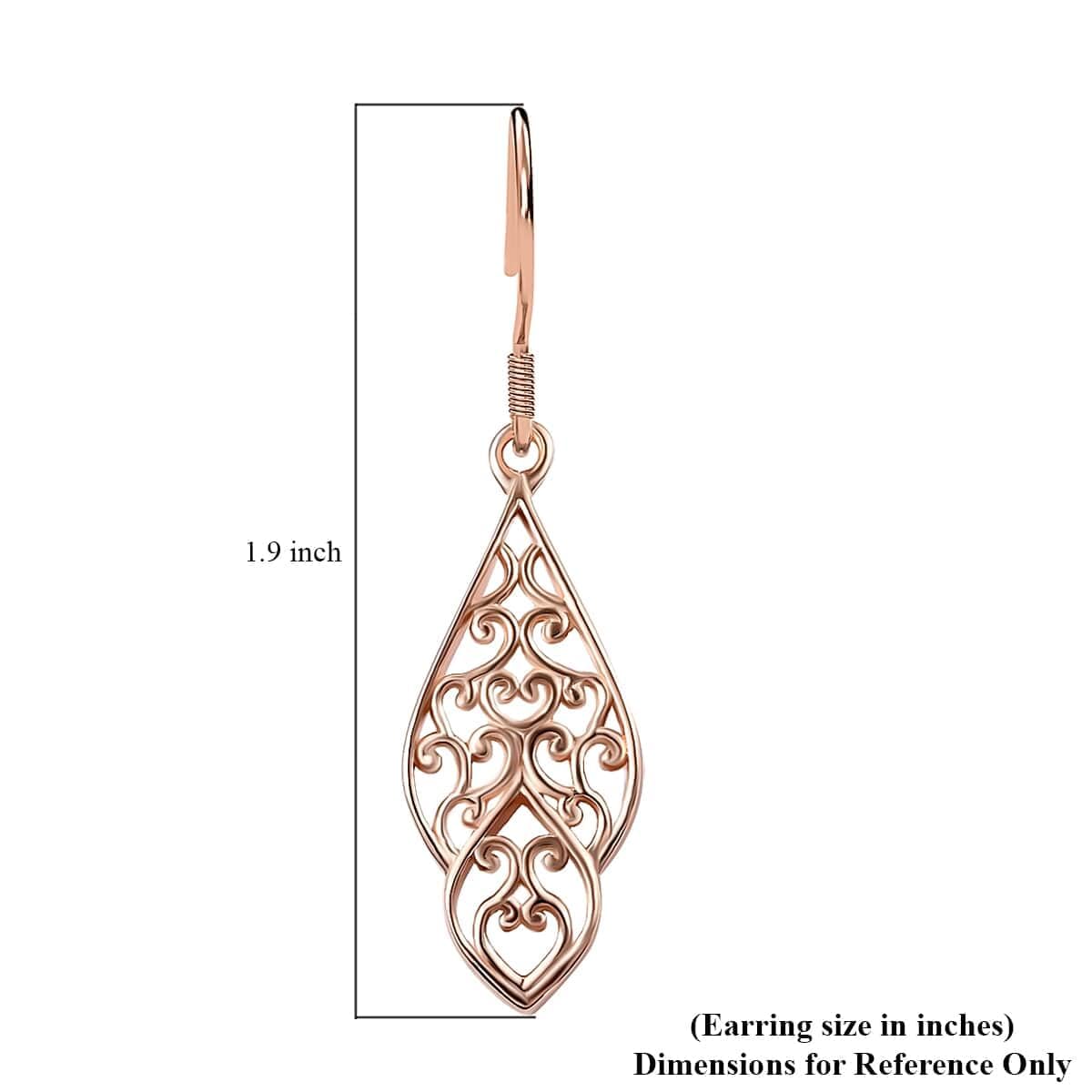 925 Sterling Silver Filigree Dangle Earrings for Women Jewelry Gold Plated Spring Birthday Christmas Gifts for Women - Image 6