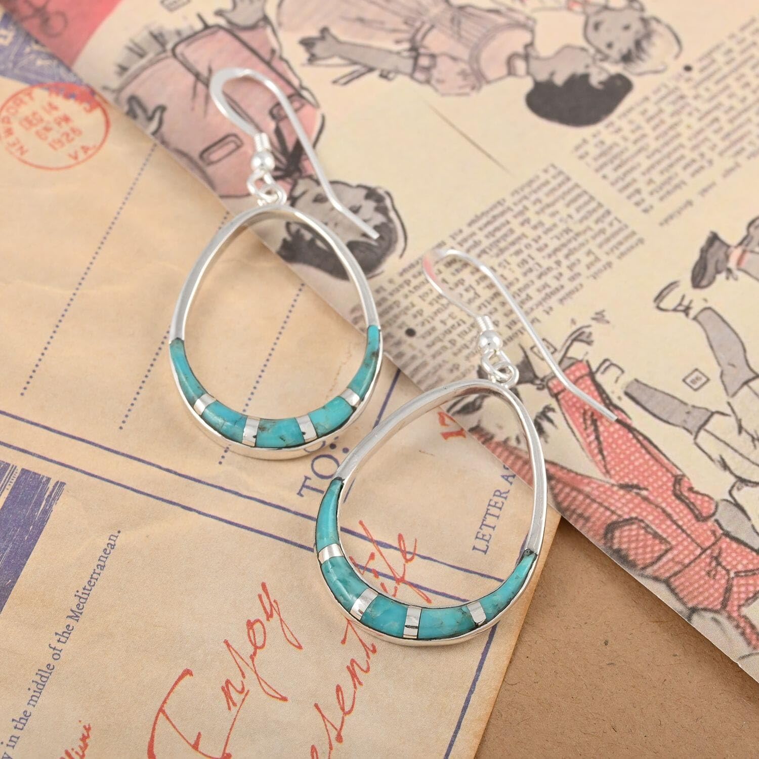 925 Sterling Silver Gemstone Drop Dangle Earrings for Women Birthstone Beachy Boho Western Jewelry Birthday Christmas Gifts for Women - Image 2