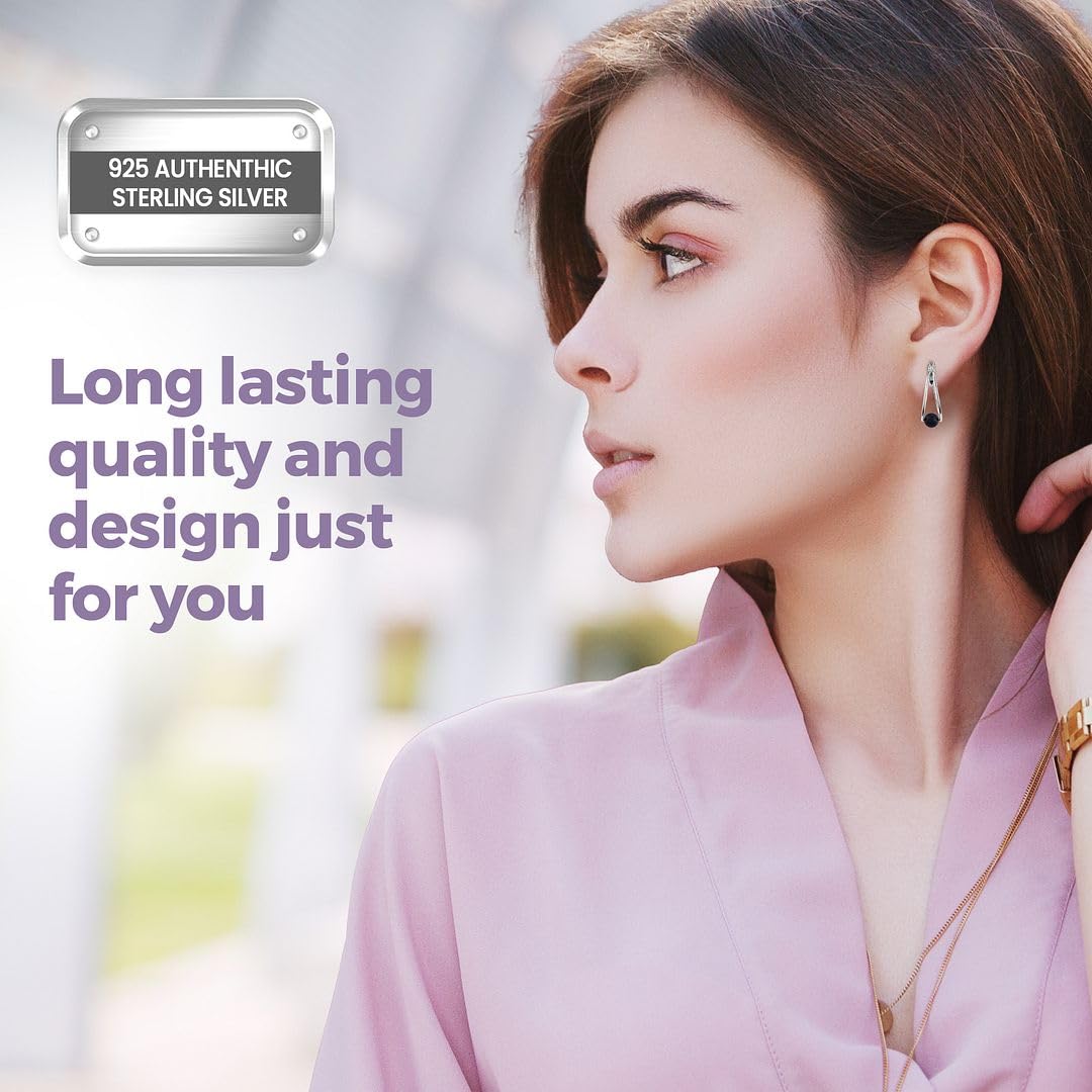 925 Sterling Silver Huggie Hoop Earrings for Women Jewelry Boho Western Birthday Christmas Gifts for Women - Image 2