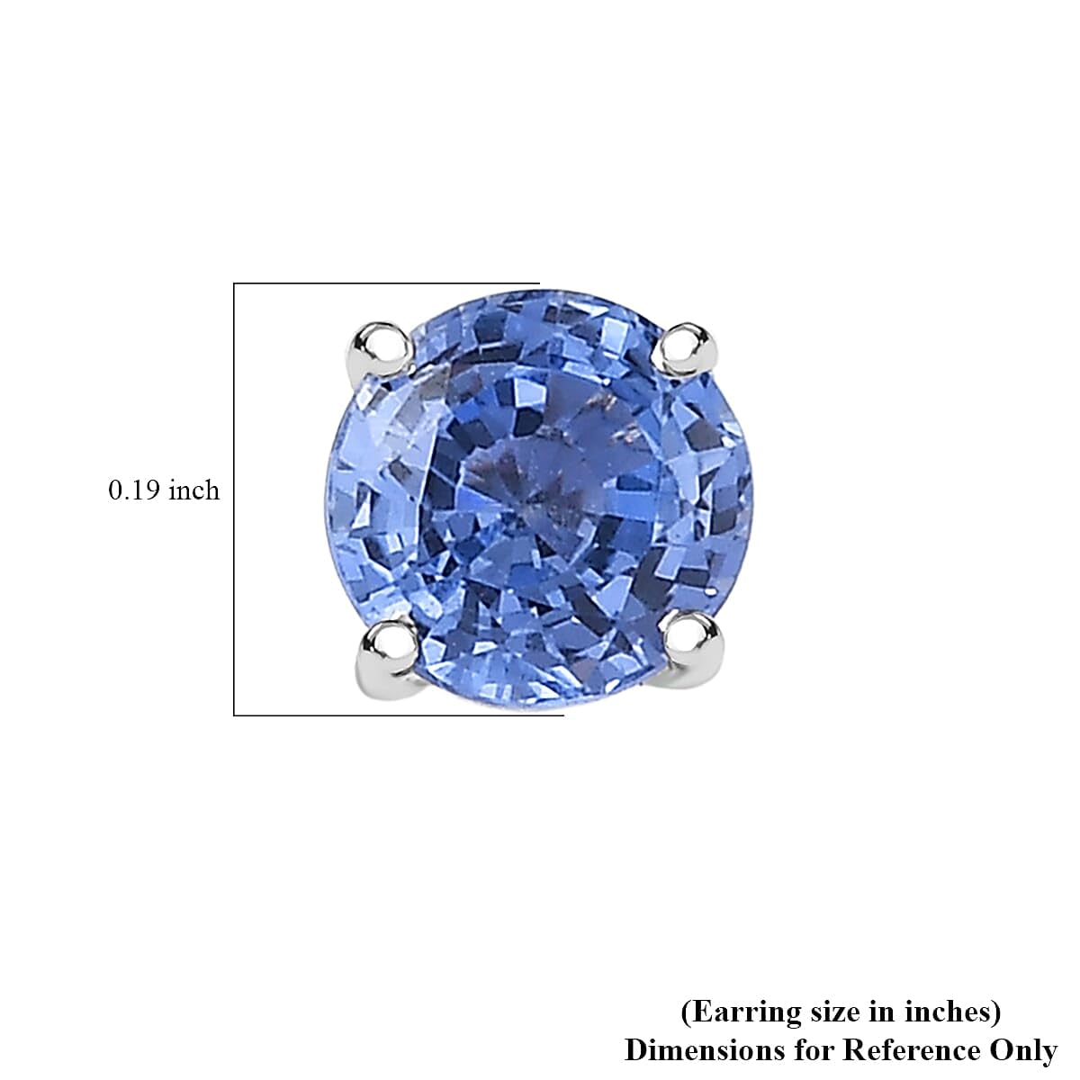 AAA Blue Sapphire 1.25 ctw Solitaire Stud Earrings in 10K White Gold Christmas Gifts