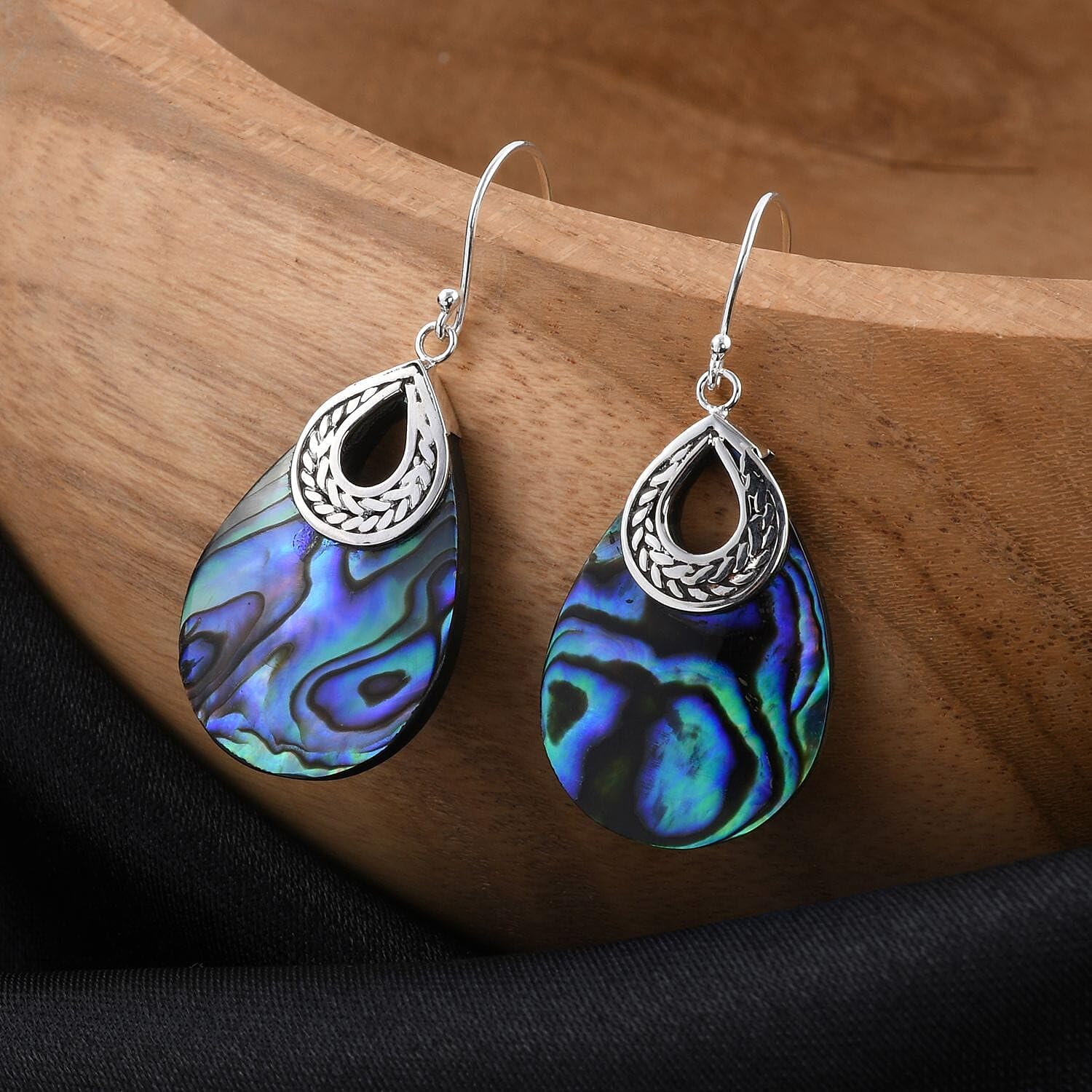 Abalone Shell 925 Sterling Silver Dangle Drop Earrings Jewelry Birthday Christmas Gifts for Women - Image 2