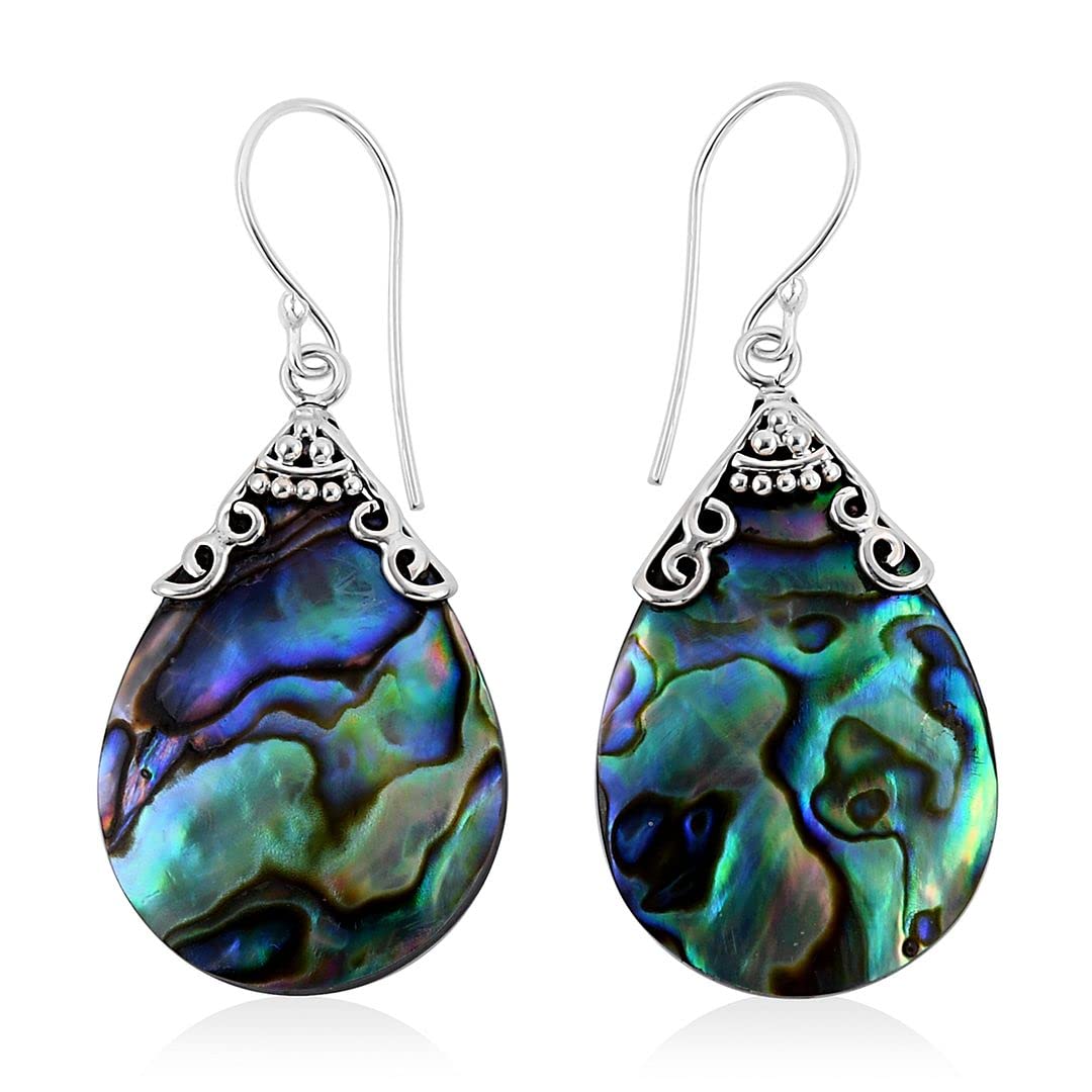Abalone Shell 925 Sterling Silver Dangle Drop Earrings Jewelry Birthday Christmas Gifts for Women