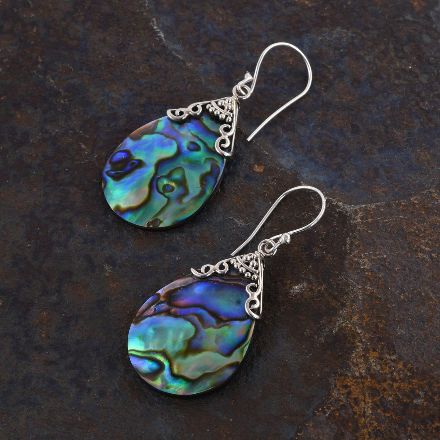 Abalone Shell 925 Sterling Silver Dangle Drop Earrings Jewelry Birthday Christmas Gifts for Women - Image 2