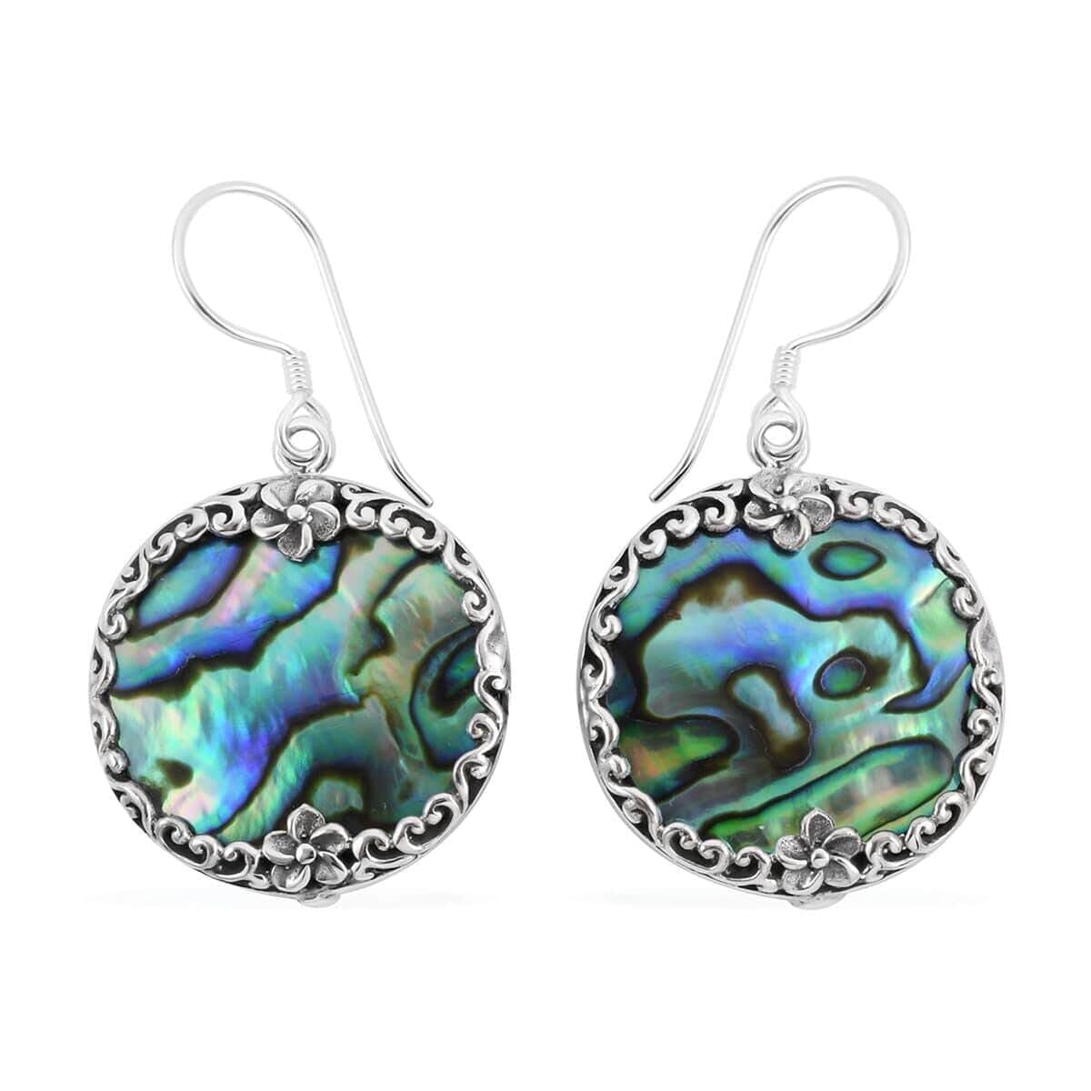 Abalone Shell Dangle Earrings for Women Sterling Silver 925 - Unique Vintage Beach Boho Earrings - Costume Jewelry Anniversary Birthday Christmas Gifts for Womens