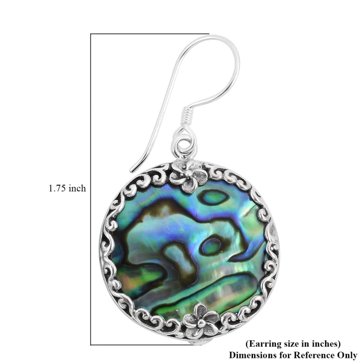 Abalone Shell Dangle Earrings for Women Sterling Silver 925 - Unique Vintage Beach Boho Earrings - Costume Jewelry Anniversary Birthday Christmas Gifts for Womens - Image 5