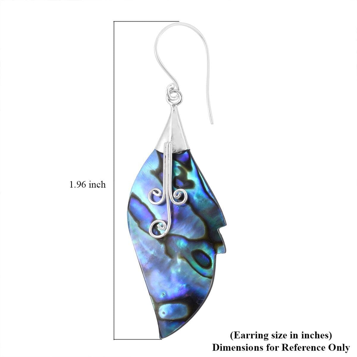 Abalone Shell Peacock Earrings Women's in 925 Sterling Silver - Beach Boho Unique Costume Jewelry Anniversary Birthday Christmas Gifts - Image 5