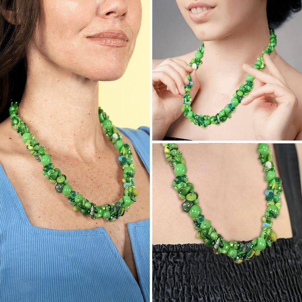 Beaded Necklaces for Women - Boho Necklaces for Women Chunky Western Shell- Colorful Beads Beachy Summer Costume Jewelry - 20-23 Inch - Anniversary Birthday Christmas Gifts for Women - Image 2