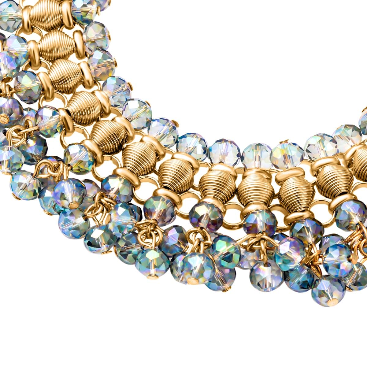 Bib Choker Statement Necklace for Women (Blue/ Purple/ Champagne/ Peacock) - Choker Necklace Costume Cute Women Necklaces Her Statement Jewelry Anniversary - Birthday Christmas Gifts for Women - Image 3