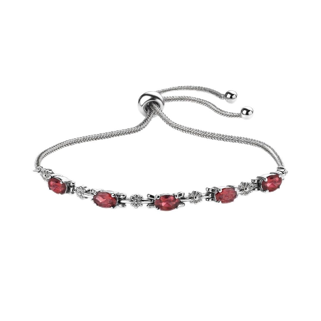Birthstone Bracelets for Women - Charm Bolo Bracelet Adjustable Stylish - Engagement Anniversary Wedding Cute Sparkling Jewelry - Promise Gemstone Jewelry - Birthday Christmas Gifts for Womens