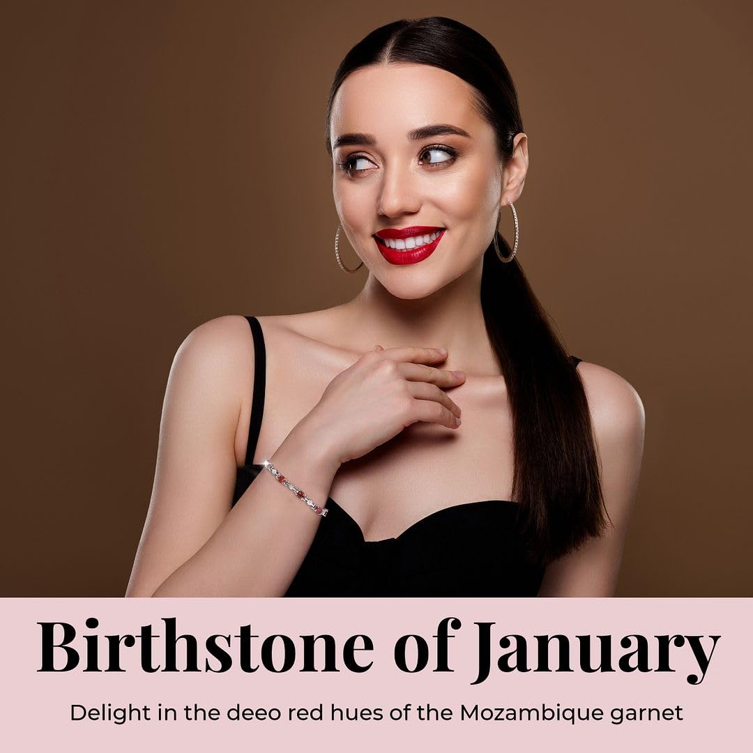 Birthstone Bracelets for Women - Charm Bolo Bracelet Adjustable Stylish - Engagement Anniversary Wedding Cute Sparkling Jewelry - Promise Gemstone Jewelry - Birthday Christmas Gifts for Womens - Image 5