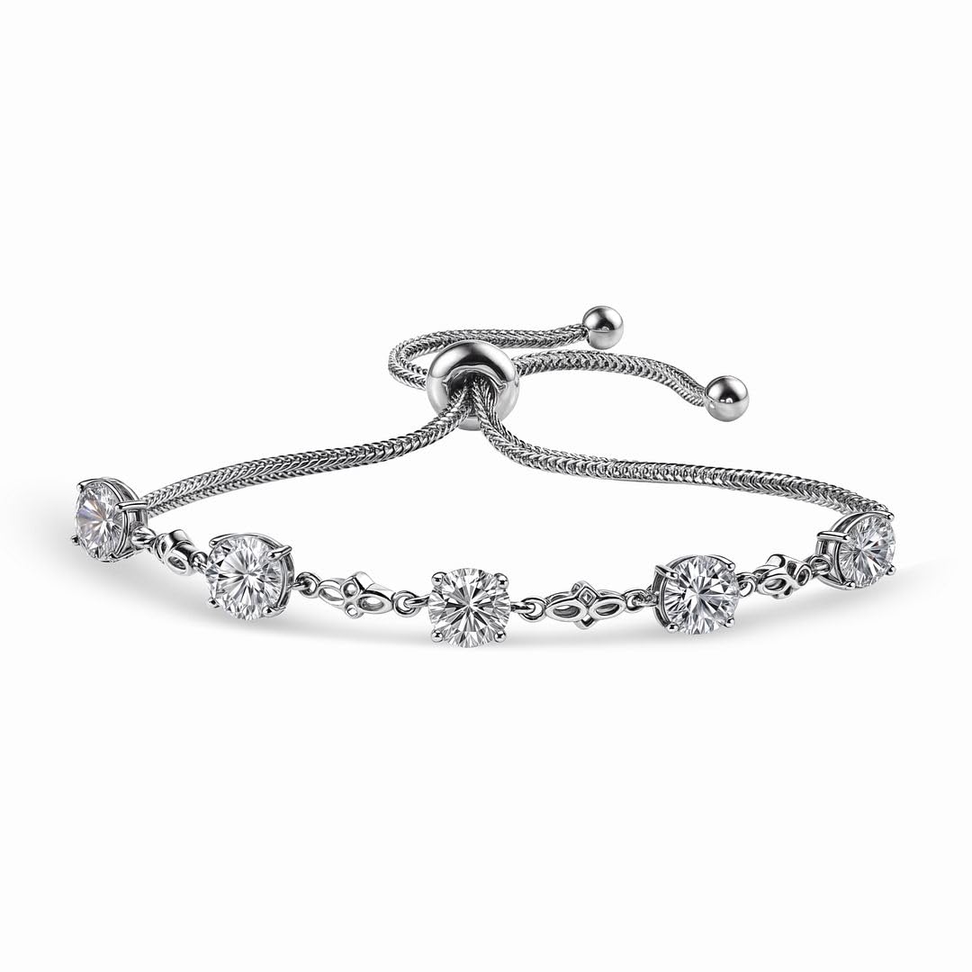 Birthstone Bracelets for Women - Charm Bolo Bracelet Adjustable Stylish - Engagement Anniversary Wedding Cute Sparkling Jewelry - Promise Gemstone Jewelry - Birthday Christmas Gifts for Womens