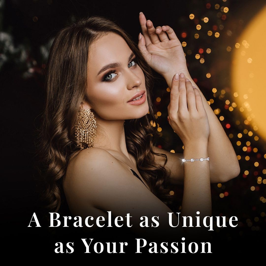 Birthstone Bracelets for Women - Charm Bolo Bracelet Adjustable Stylish - Engagement Anniversary Wedding Cute Sparkling Jewelry - Promise Gemstone Jewelry - Birthday Christmas Gifts for Womens - Image 6