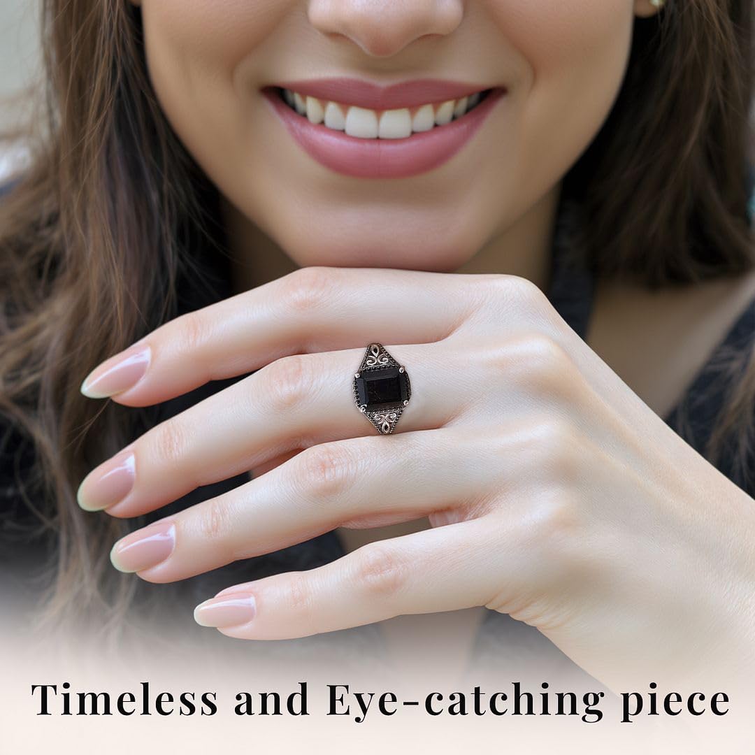 Birthstone Rings for Women Sterling Silver 925 with Platinum Plated - Daughters Mothers Engagement Promise Rings for Her - Gemstone Statement Jewelry - Cute Statement Gifts for Womens - Image 6