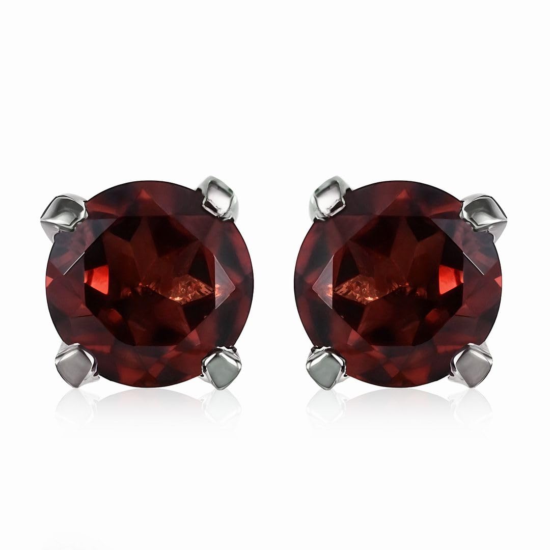 Birthstone Stud Earrings for Women 925 Sterling Silver Gemstone Jewelry Anniversary Birthday Christmas Gifts for Women