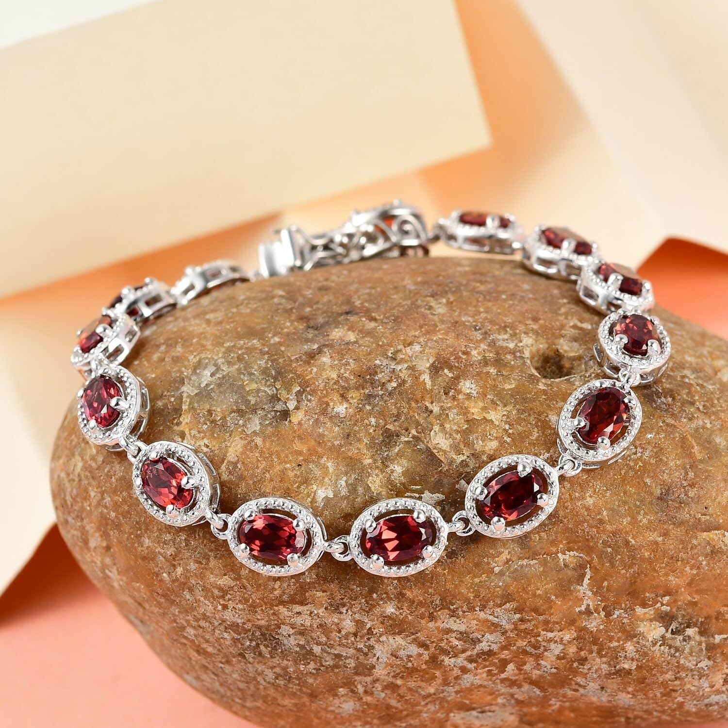 Birthstone Tennis Bracelets for Women - Friendship Bracelets in 925 Sterling Silver Platinum Plated - Cute Fashion Gemstone Jewelry Birthday Christmas Gifts for Her 6.5 - 7.25 Inch - Image 2