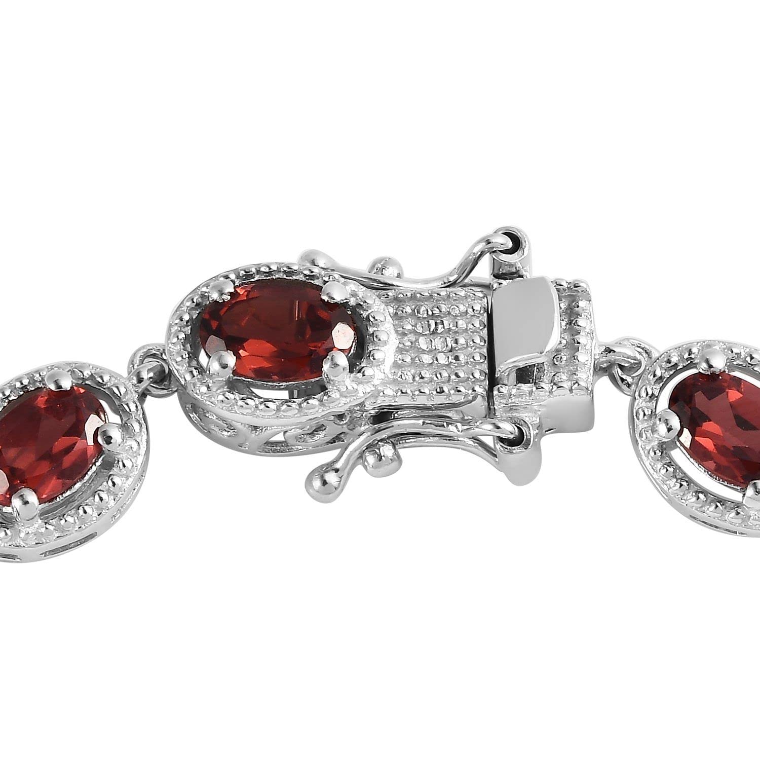 Birthstone Tennis Bracelets for Women - Friendship Bracelets in 925 Sterling Silver Platinum Plated - Cute Fashion Gemstone Jewelry Birthday Christmas Gifts for Her 6.5 - 7.25 Inch - Image 4