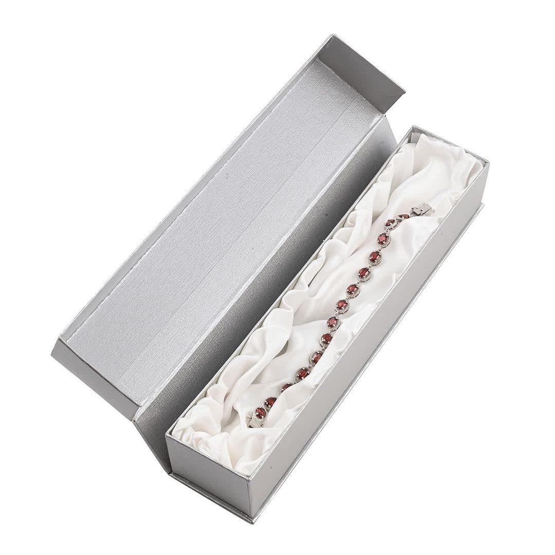 Birthstone Tennis Bracelets for Women - Friendship Bracelets in 925 Sterling Silver Platinum Plated - Cute Fashion Gemstone Jewelry Birthday Christmas Gifts for Her 6.5 - 7.25 Inch - Image 6