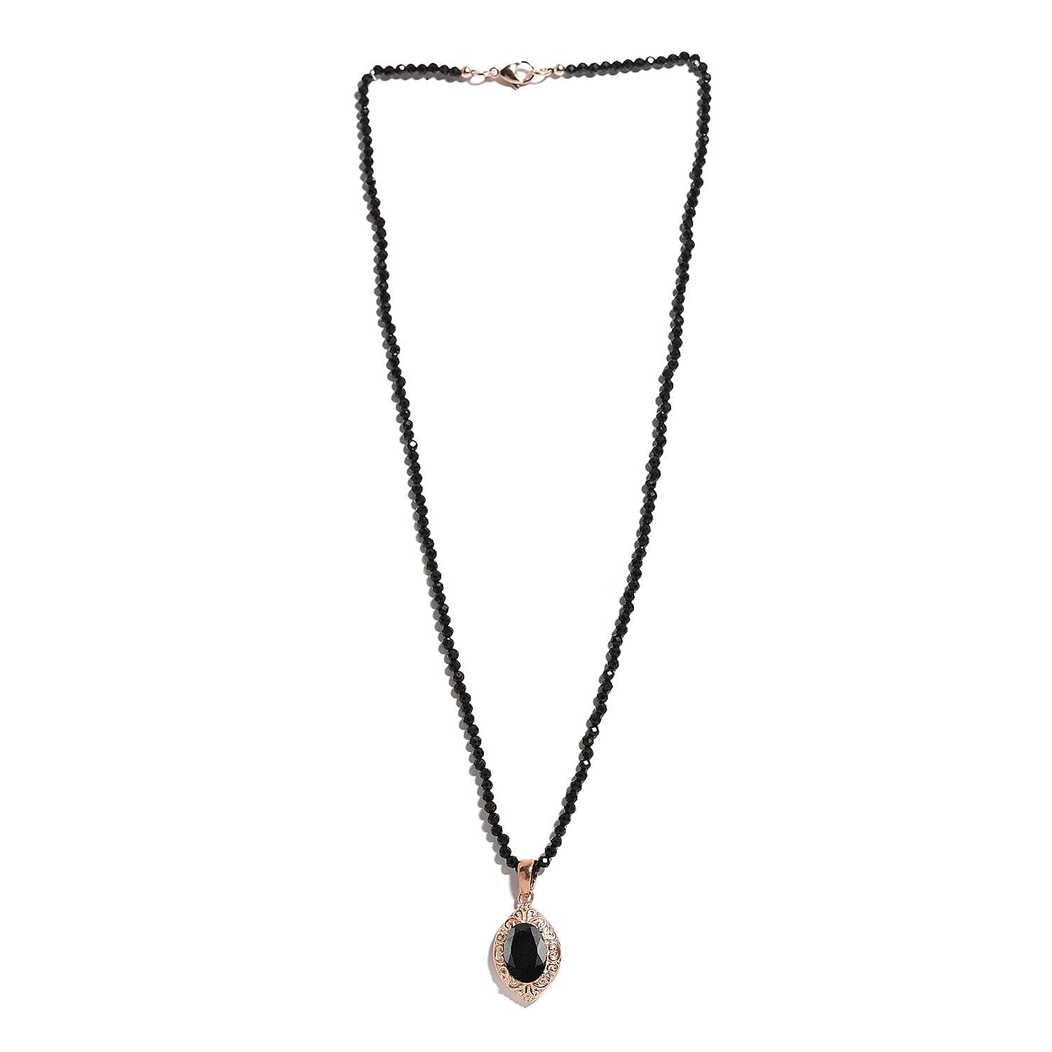 Black Tourmaline Pendant Necklace for Women - Quartzite Beads Stainless Steel Necklaces Size 20 Inches Statement Jewelry - Engagement, Wedding, Anniversary - Birthday Christmas Gifts for Women - Image 6