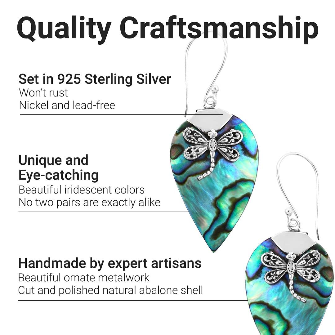 Blue Earrings for Women - Funky Silver Unique Vintage Beach Jewelry Anniversary Birthday Christmas Gifts - Image 3
