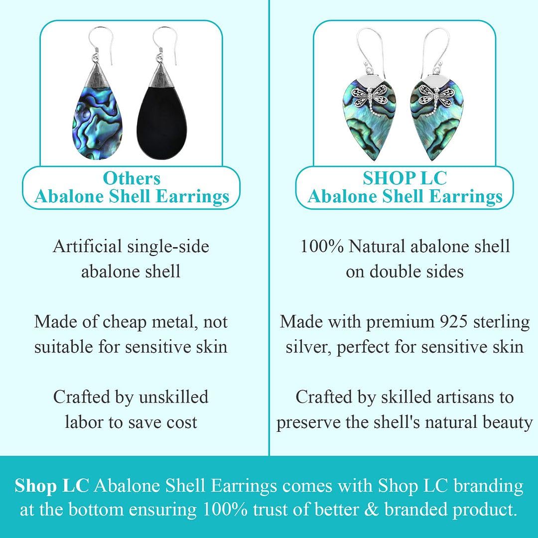 Blue Earrings for Women - Funky Silver Unique Vintage Beach Jewelry Anniversary Birthday Christmas Gifts - Image 4