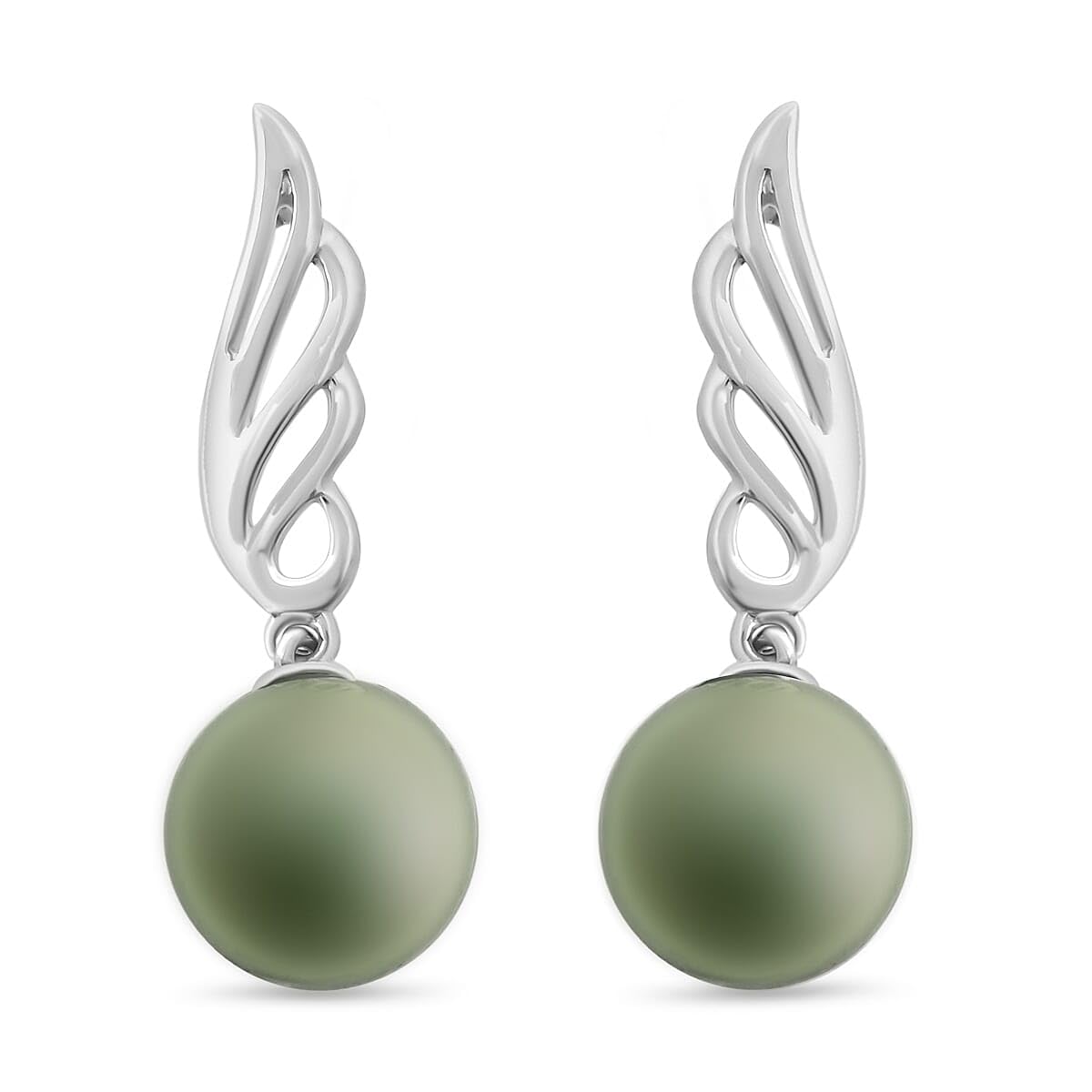 Certified & Appraised Iliana 18K White Gold AAA Pearl 8.5-9mm Earrings Christmas Gifts