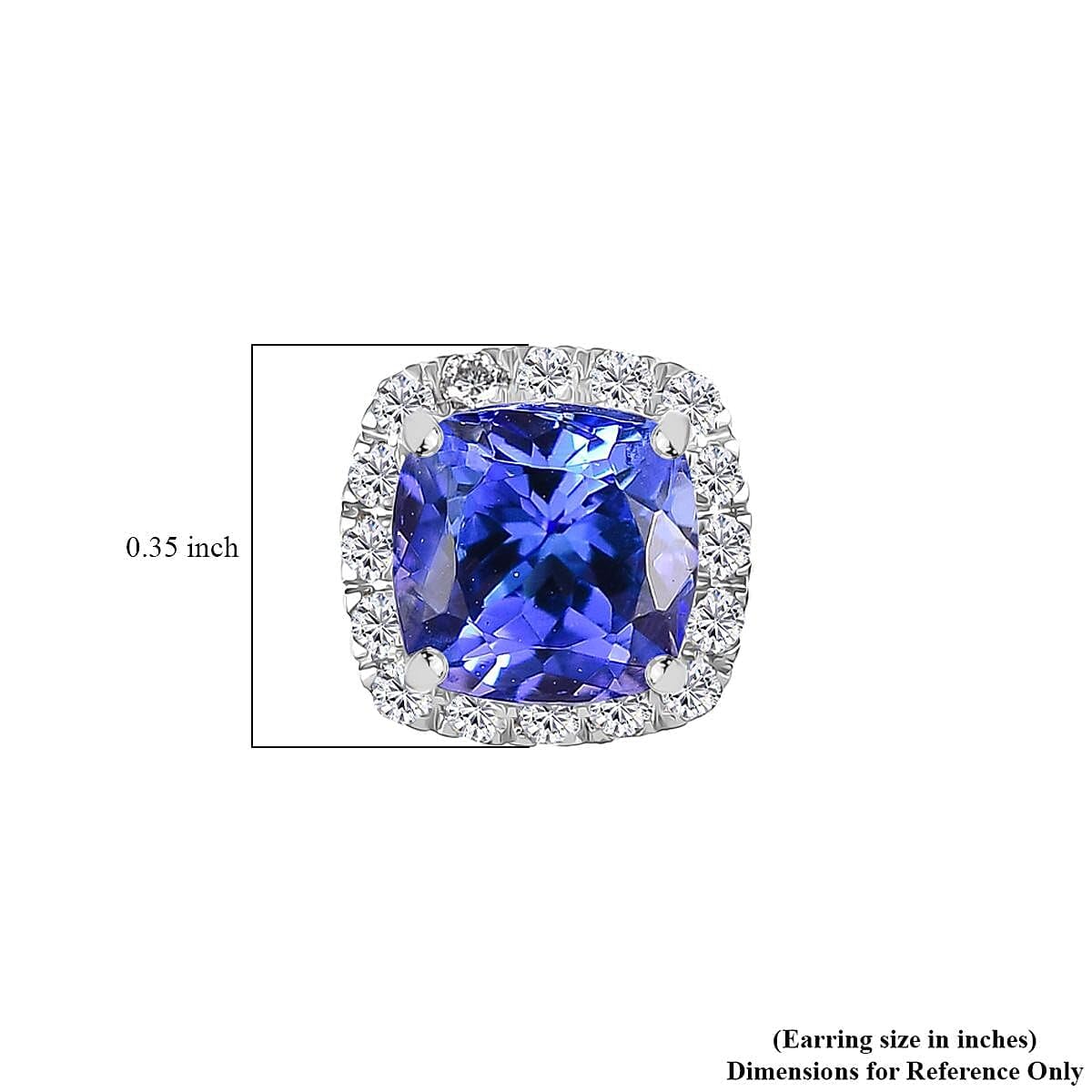 Certified & Appraised Rhapsody AAAA Tanzanite and EF VS Diamond 2.80 ctw Stud Earrings in 950 Platinum Christmas Gifts - Image 4