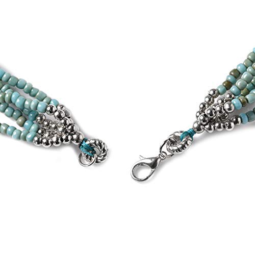 Costume Jewelry Sets for Women - Beaded Bracelet Earrings and Necklace Set - Handmade Seed Beads Vintage Summer Beach Boho Jewelry - Anniversary Birthday Gifts for Womens - 22 Inches - Image 4