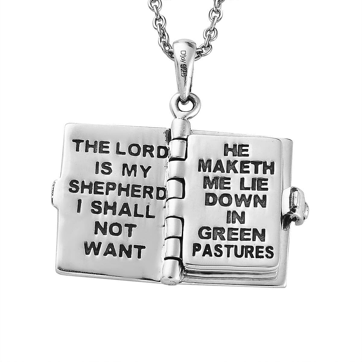 Cross Necklace for Women Openable Holy Bible Pendant 925 Sterling Silver Metal Pages Inside with 20 Inch Stainless Steel Chain Christian Jewelry Birthday Christmas Gifts for Women - Image 8