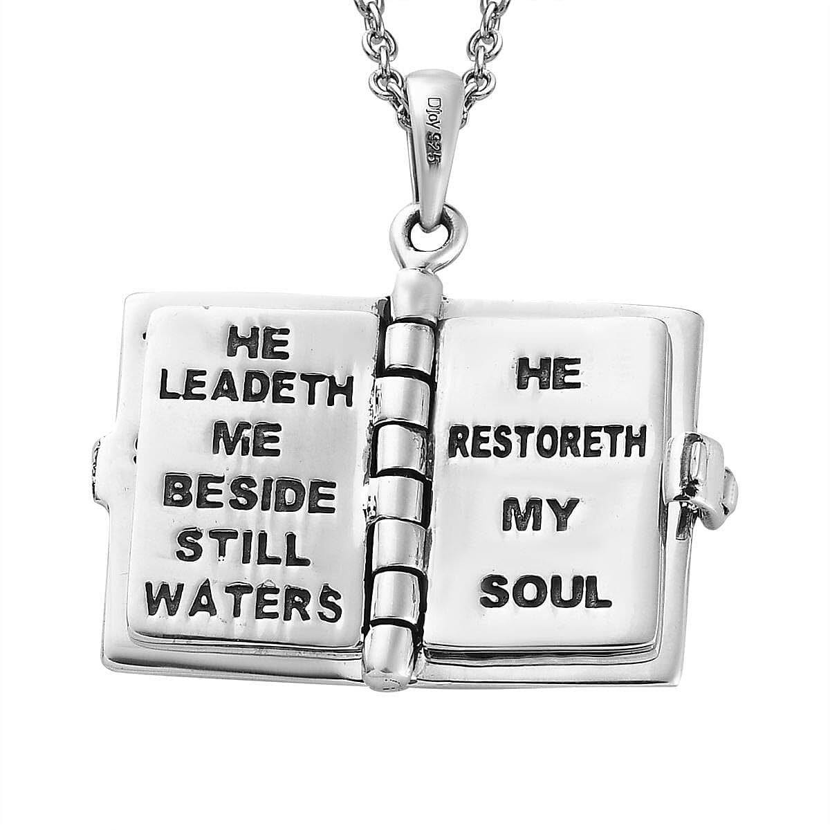 Cross Necklace for Women Openable Holy Bible Pendant 925 Sterling Silver Metal Pages Inside with 20 Inch Stainless Steel Chain Christian Jewelry Birthday Christmas Gifts for Women - Image 9