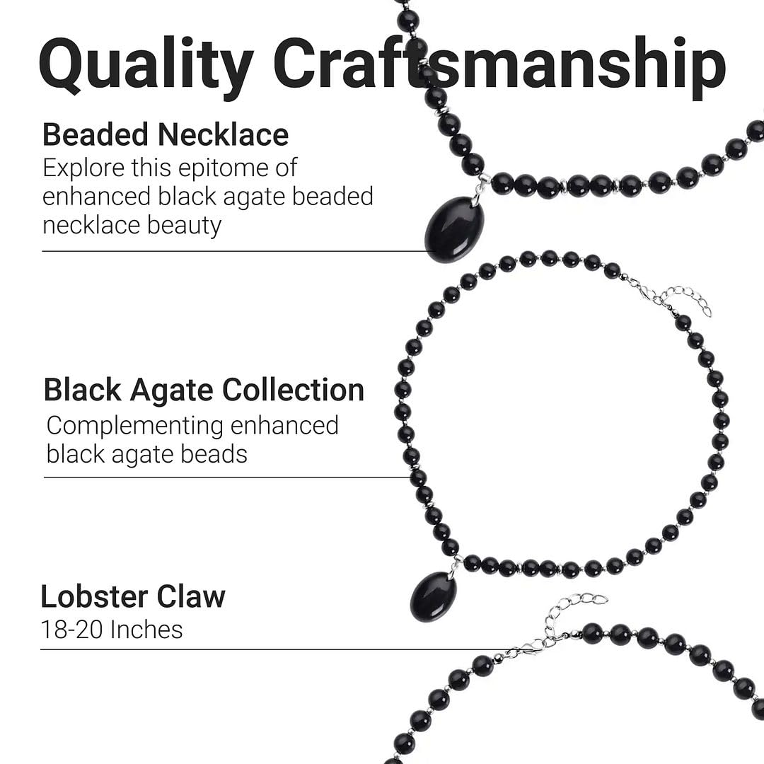 Crystal Bead Pendant Beaded Necklace for Women Costume Necklaces Her Promise Statement Jewelry - Healing Size 18 Inches - Engagement, Wedding, Anniversary - Birthday Christmas Gifts for Womens - Image 3