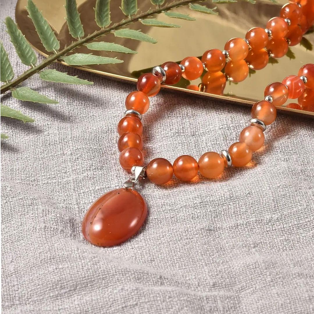 Crystal Bead Pendant Beaded Necklace for Women Costume Necklaces Her Promise Statement Jewelry - Healing Size 18 Inches - Engagement, Wedding, Anniversary - Birthday Christmas Gifts for Womens - Image 4