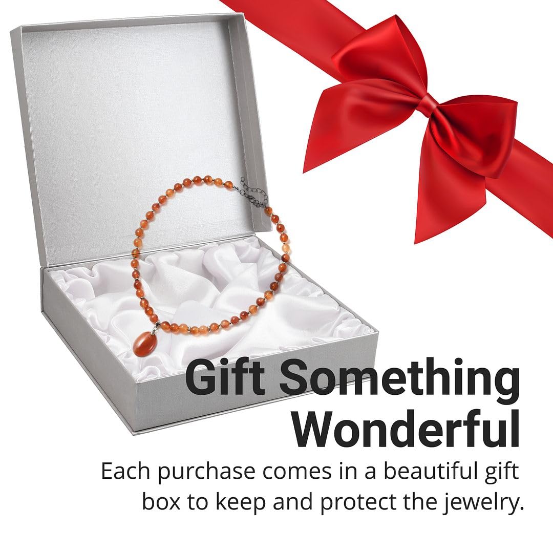 Crystal Bead Pendant Beaded Necklace for Women Costume Necklaces Her Promise Statement Jewelry - Healing Size 18 Inches - Engagement, Wedding, Anniversary - Birthday Christmas Gifts for Womens - Image 6