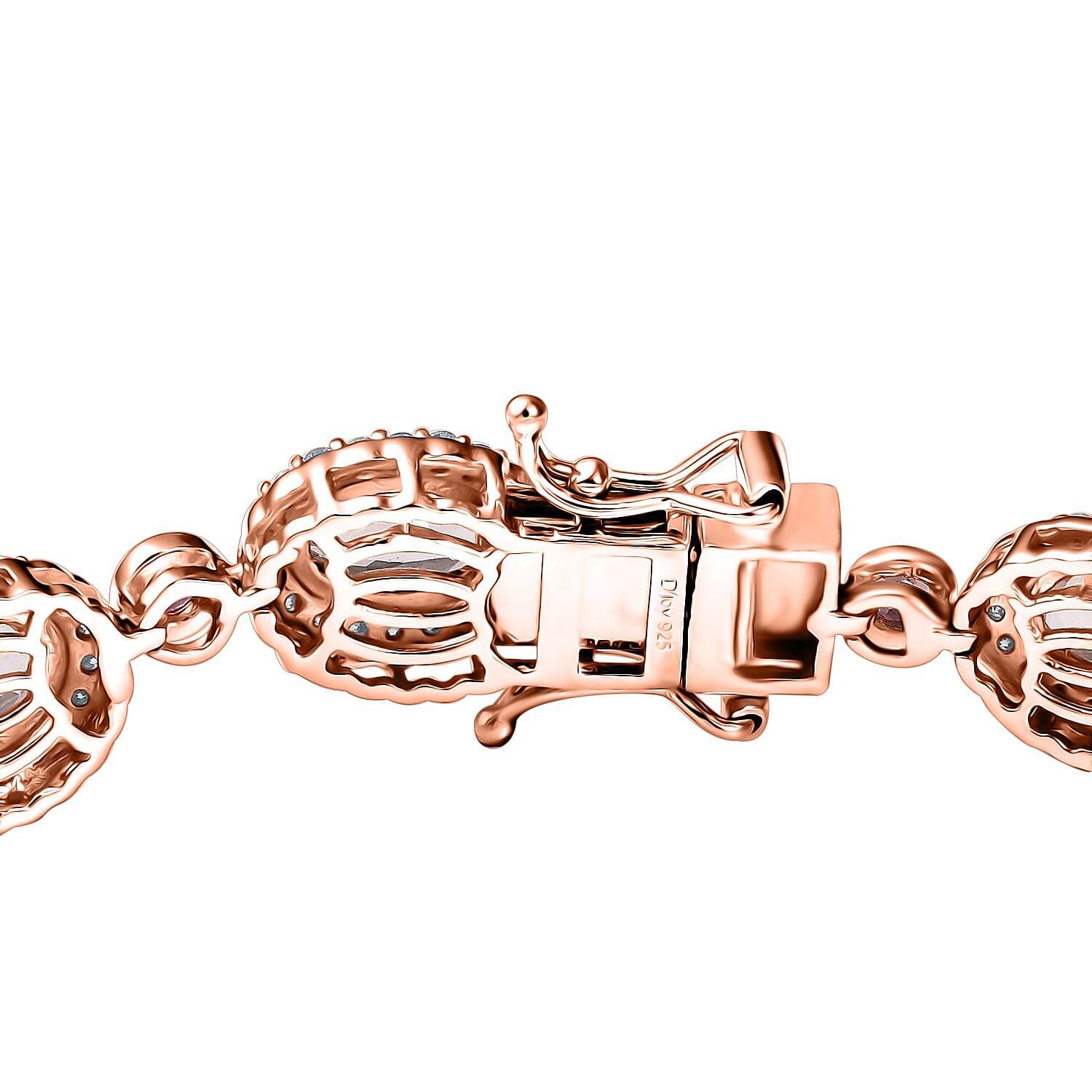 D'Joy Pink Morganite and Multi Gemstone 10.75 ctw Floral Serenity Bracelet in 18K Vermeil Rose Gold Over Sterling Silver 7.25 In Christmas Gifts - Image 3