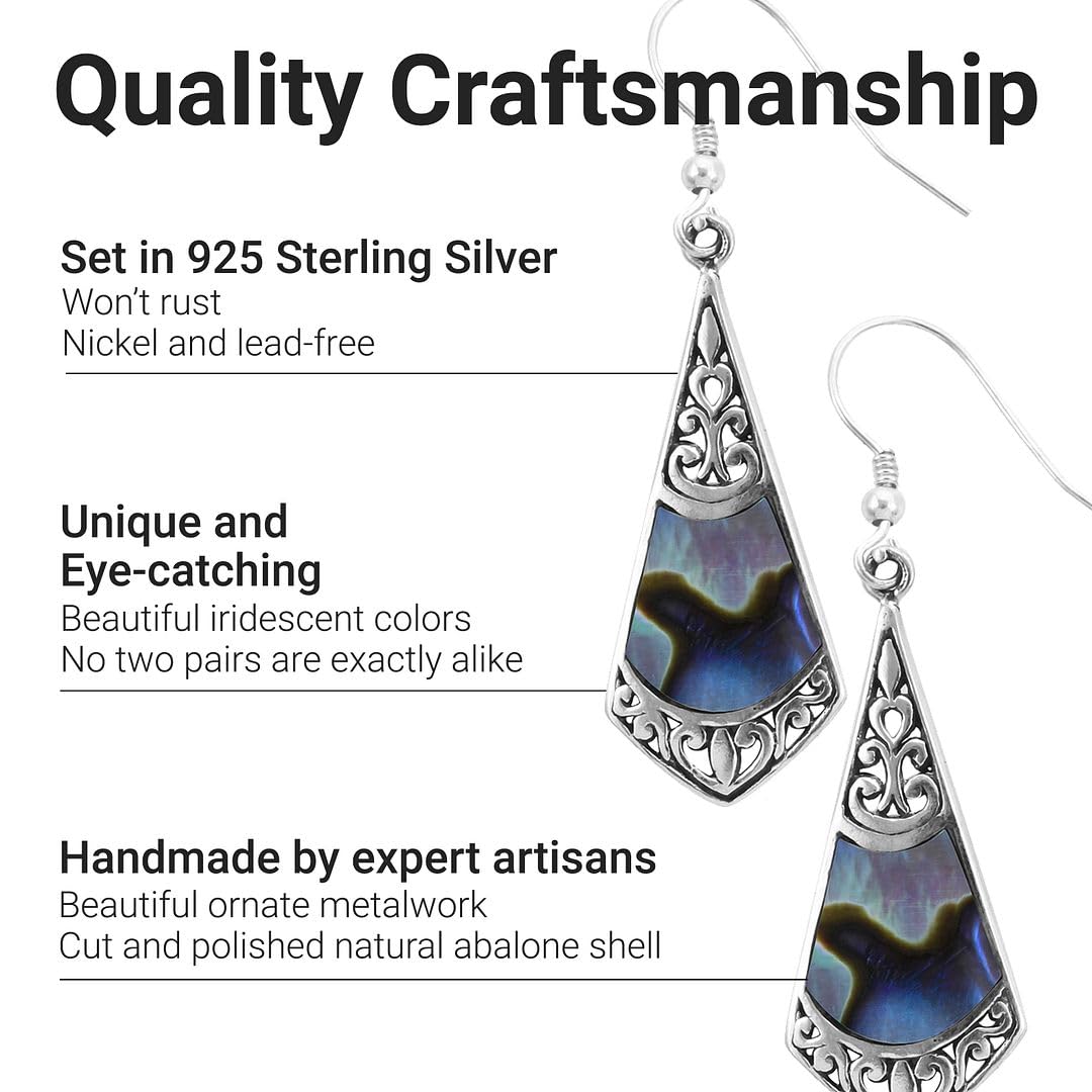 Dangle Earrings for Women Boho - Colorful Beach Jewelry in 925 Sterling Silver Funky Colorful Beautiful Jewelry Birthday Christmas Gifts - Image 3