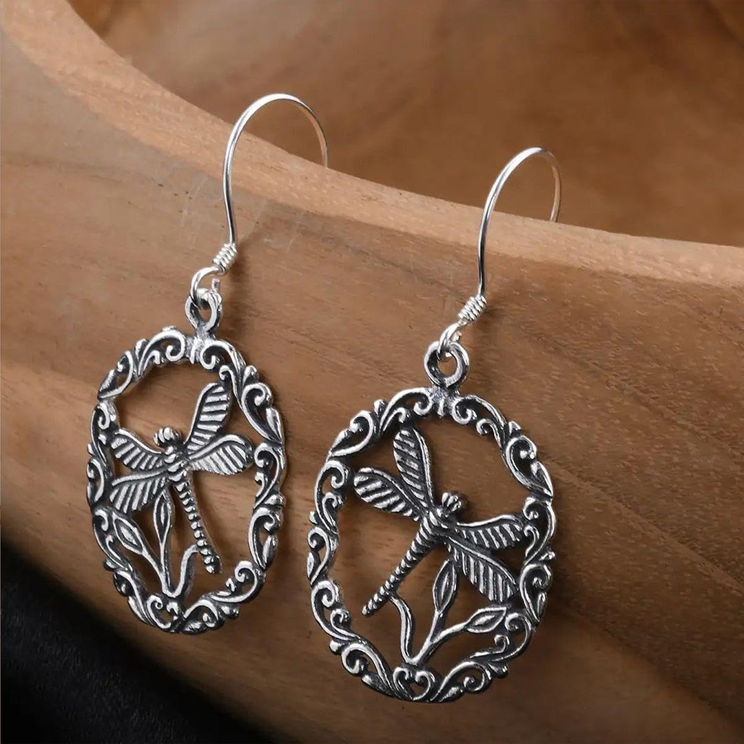 Dragonfly Dangle Earrings for Women 925 Sterling Silver Jewelry Birthday Christmas Gifts - Image 4