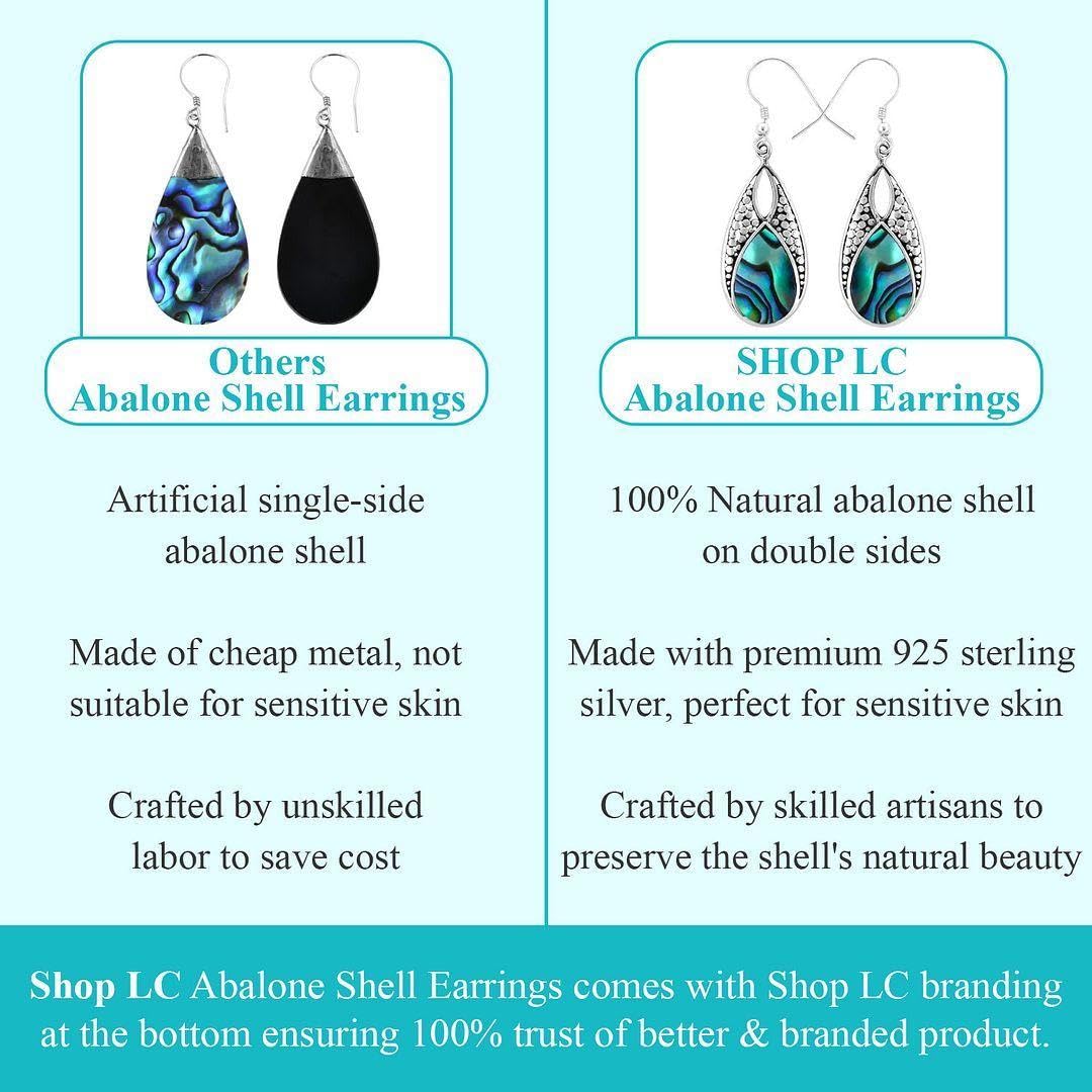 Drop Earrings for Women Dangle - Unique Boho Beach Earrings in 925 Sterling Silver - Costume Vintage Jewelry Birthday Christmas Gifts - Image 4
