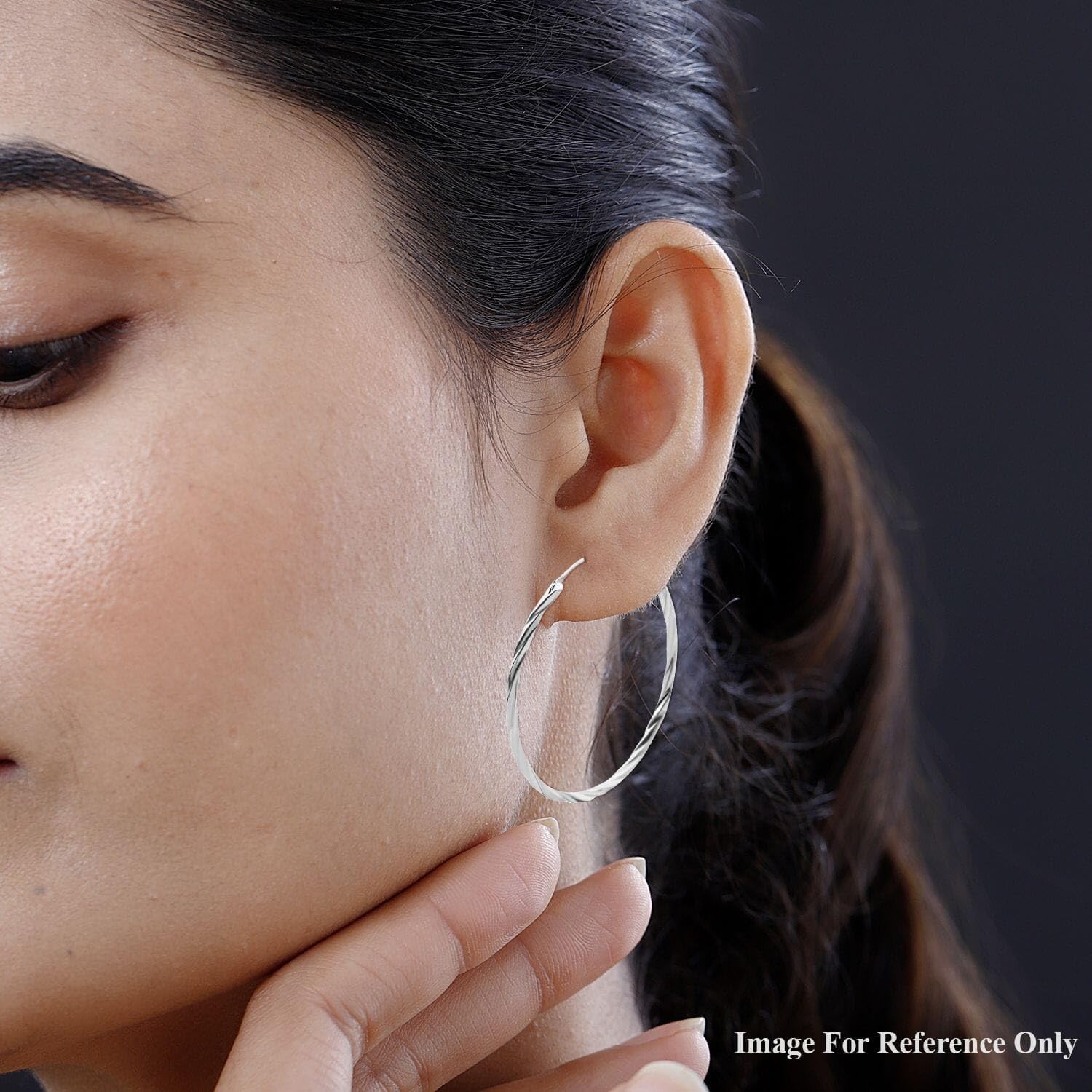 Endless Hoop Earrings for Women Jewelry 925 Sterling Silver Twisted Everyday Jewelry Minimalist Birthday Christmas Gifts for Women - Image 3
