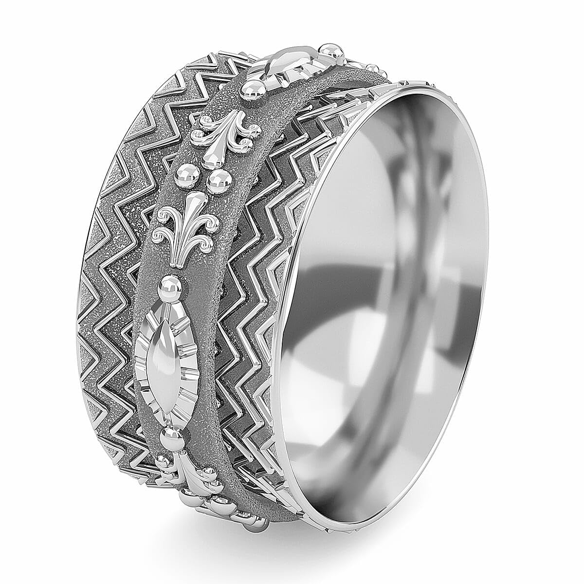 Fidget Ring Women - Anxiety Rings for Women in 925 Sterling Silver - Floral Fashion Cute Spinner Summer Boho Jewelry - Oxidized Thumb Band Worry Stress Relief - Gifts for Womens - Image 7