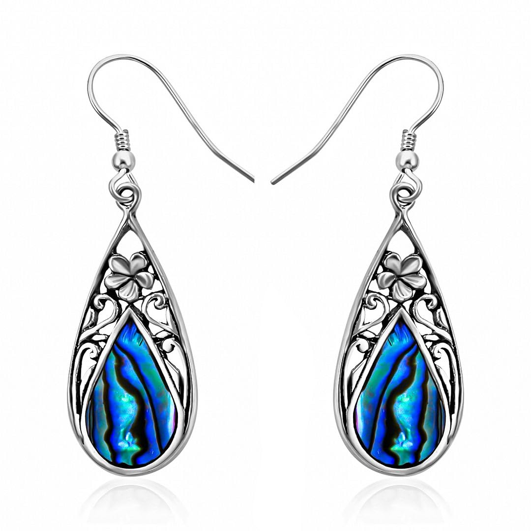 Funky Earrings for Women - Sterling Silver Unique Vintage Beach Earrings - Jewelry Anniversary Birthday Christmas Gifts
