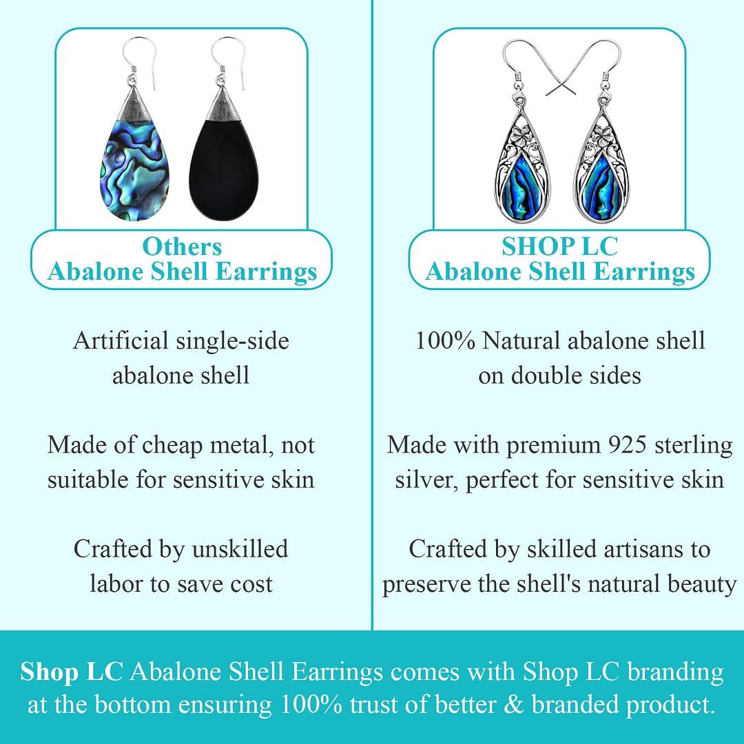 Funky Earrings for Women - Sterling Silver Unique Vintage Beach Earrings - Jewelry Anniversary Birthday Christmas Gifts - Image 4