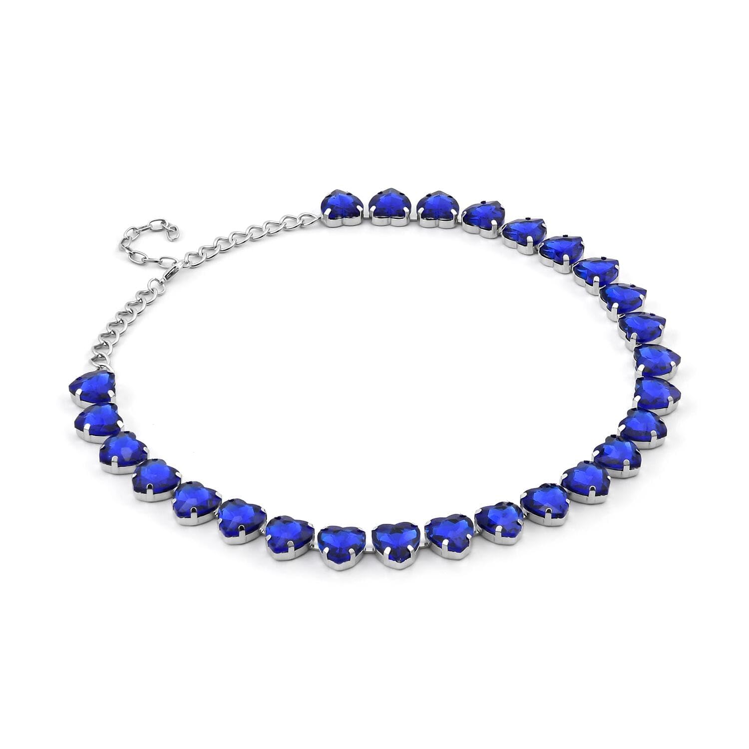 Glass Heart Necklace for Women Jewelry Size 20-22" - Cute Shiny Necklaces Her Durable Craft - Cute Shiny Durable Craftmanship Engagement Wedding Anniversary Birthday Christmas Gifts for Women - Image 3