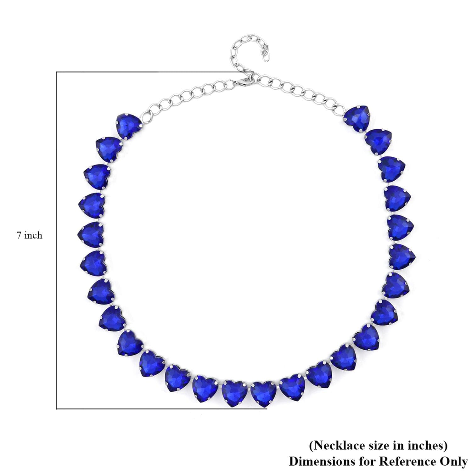 Glass Heart Necklace for Women Jewelry Size 20-22" - Cute Shiny Necklaces Her Durable Craft - Cute Shiny Durable Craftmanship Engagement Wedding Anniversary Birthday Christmas Gifts for Women - Image 5