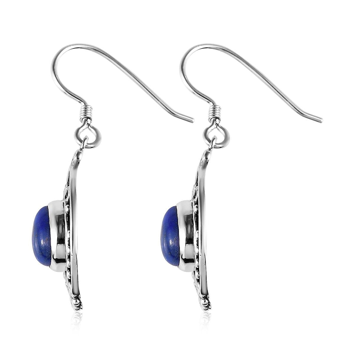 Handmade Blue Lapis Lazuli Boho Drop Dangle Earrings for Women Oxidized 925 Sterling Silver Jewelry Fish Hook Christmas Gifts for Women - Image 6