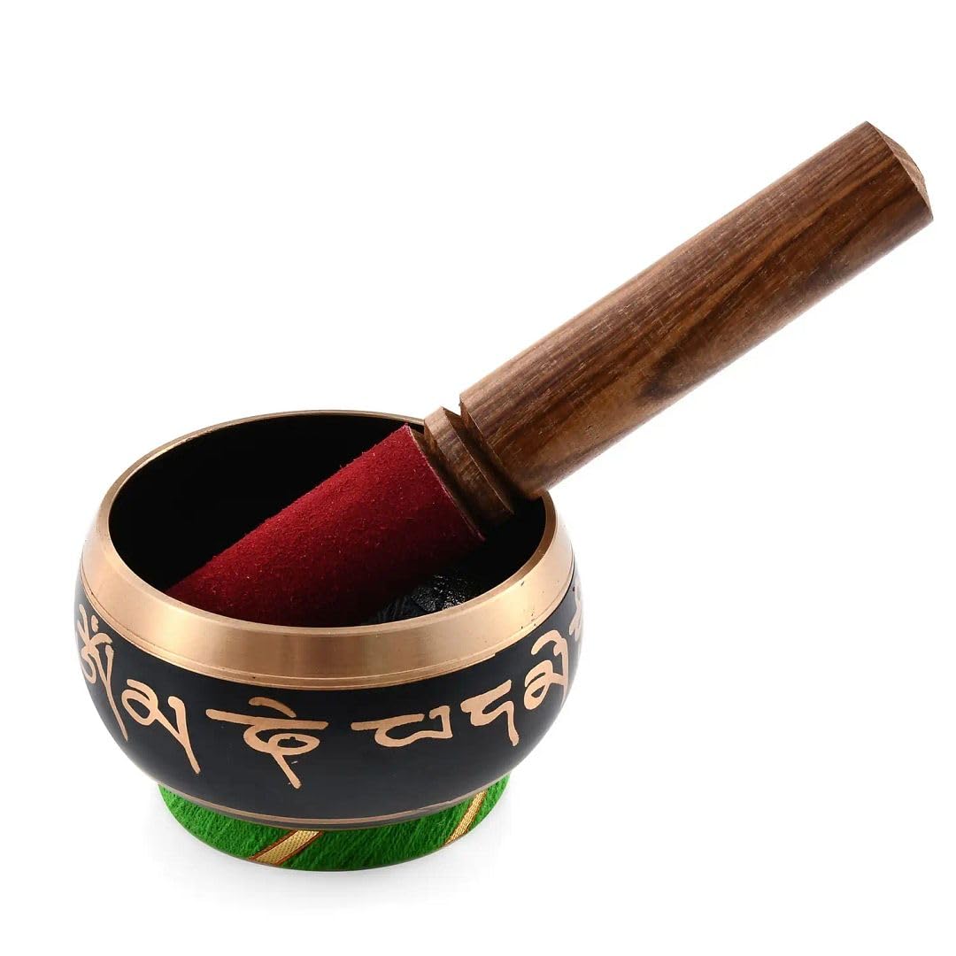 Handmade Tibetan Singing Bowl Buddhist Mantra Sound Bowl Set Meditation Yoga Stress Relief Birthday Christmas Gifts