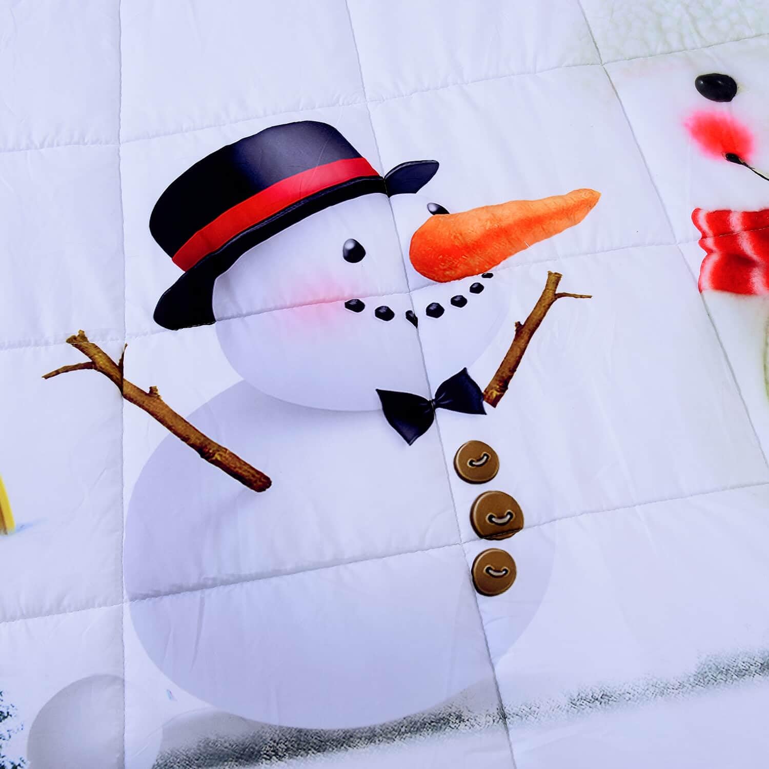 HOMESMART Set of 2 White Digital Printed Microfiber Comforter Size Queen Shams Breathable Durable Ultra Soft Warm Cozy Winter Bedspread Bedding Set Birthday Theme Pattern Birthday Gifts - Image 3