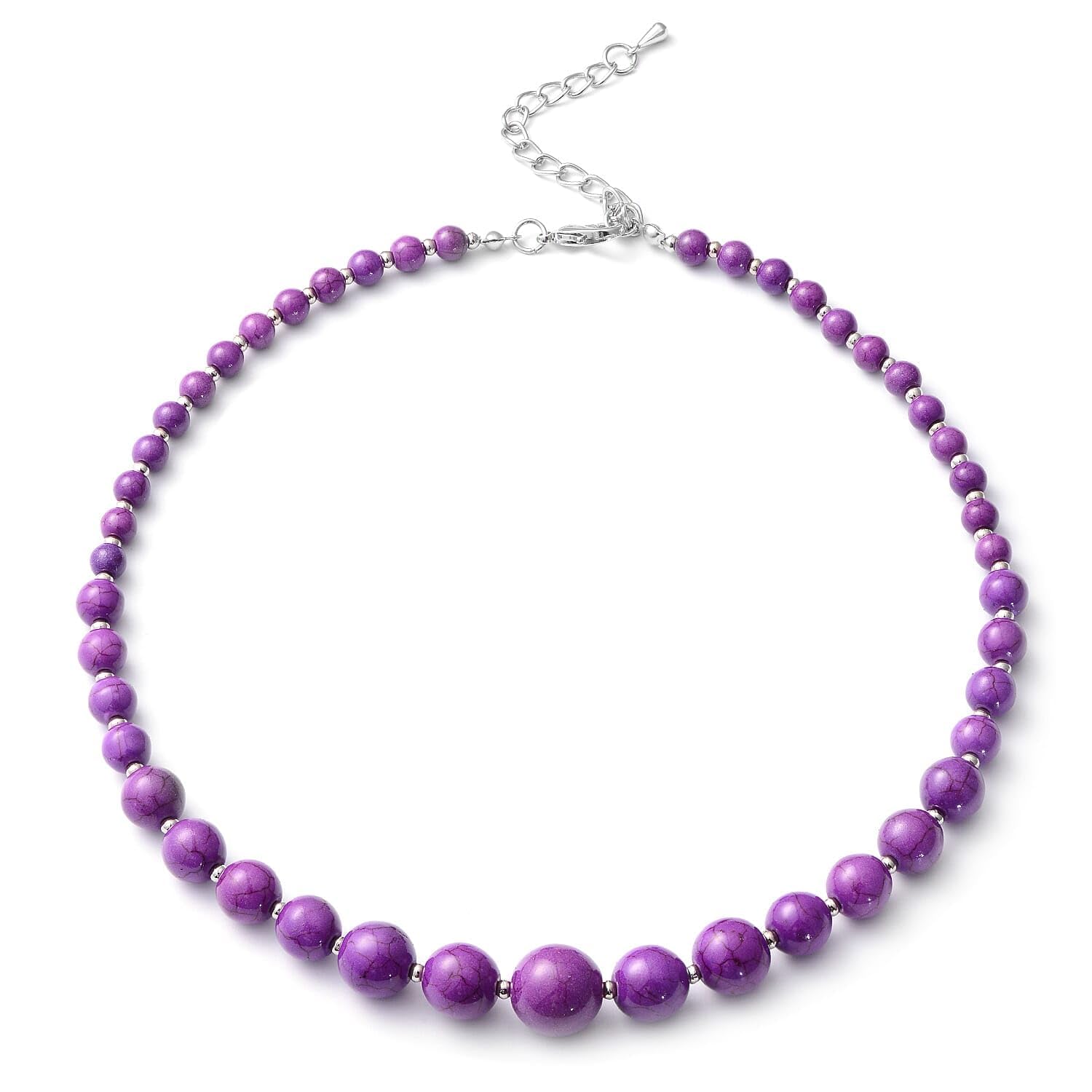 Howlite Birthstone Beaded Necklaces for Women 18 Inches - Summer Gemstone Beads - Beachy Necklaces Statement Boho Jewelry -Engagement, Wedding, Anniversary - Birthday Christmas Gifts for Women - Image 3