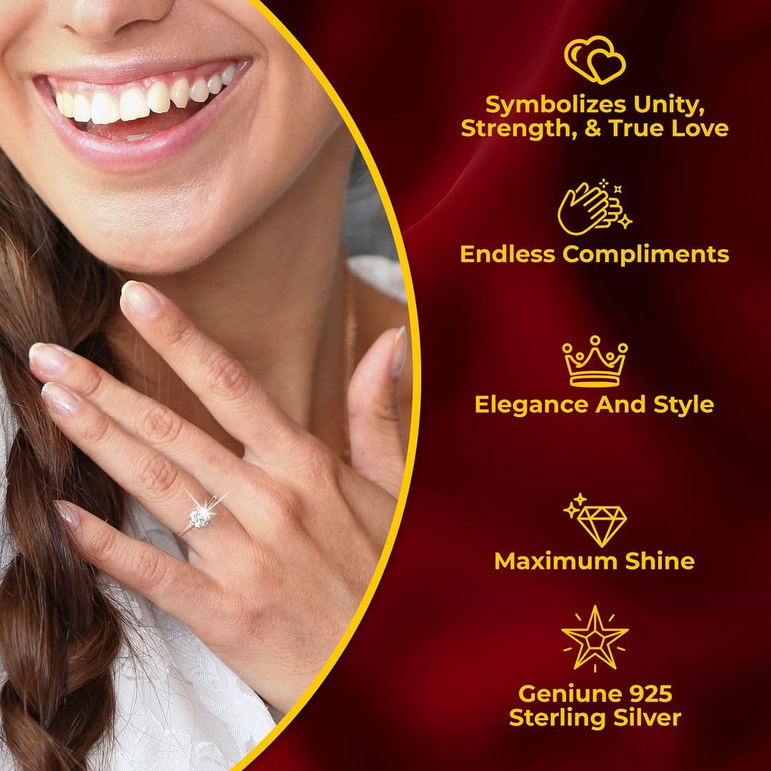IGI Certified 0.5 4 Carat Lab Grown Diamond Ring for Women E-F Color VS Clarity Solid 14K Gold / Platinum / Sterling Silver Real Cute Engagement Wedding And Anniversary Jewelry Gifts - Image 4